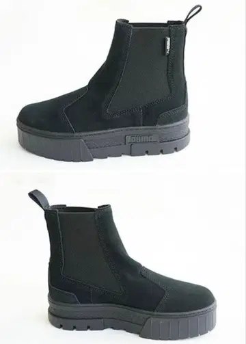 새상품급 PUMA 푸마 메이즈 첼시 스웨이드 24.0 블랙 통굽