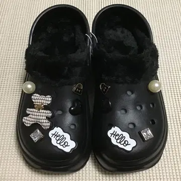 통굽 보아 샌들 블랙 M