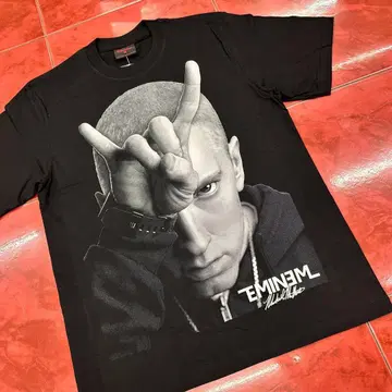 Eminem 그래픽 T셔츠 블랙