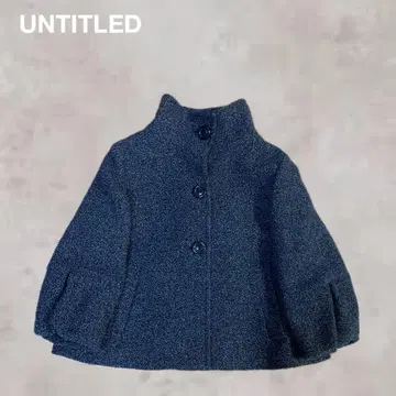 [새상품급] UNTITLED 케이프 코트 판초 숏 트위드 울