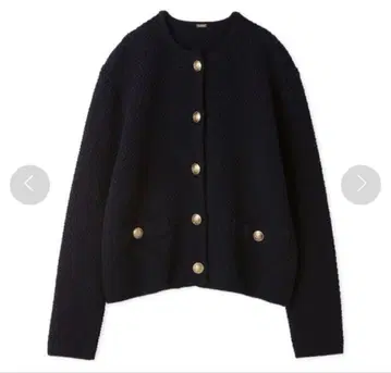 미라 오웬 금장 버튼 숏 기장 니트 가디건