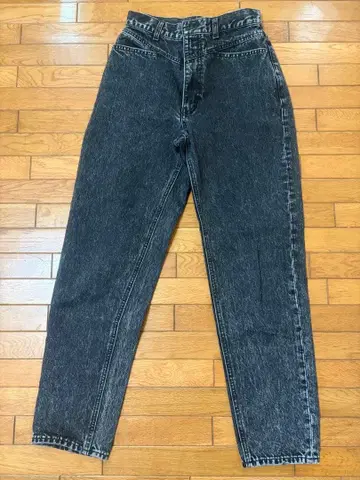 MOUSSY 블랙 데님 하이웨스트 스트레이트 26