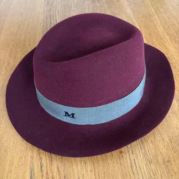 MAISON MICHEL 메종 미셸 버건디 펠트 햇 M
