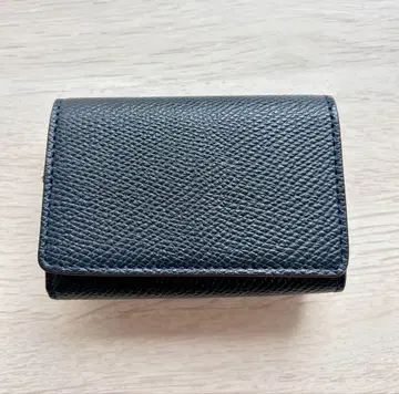 Fico 3단 폴더형 지갑 가죽 네이비