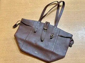FURLA 브라운 가죽 토트백