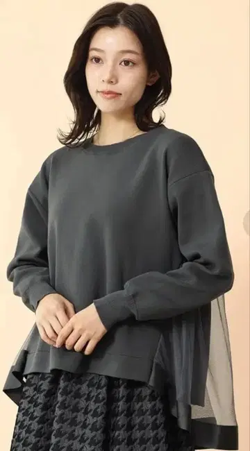 FENNEL 페넬 백 튤 니트 풀오버