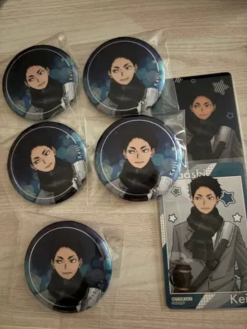 하이큐 코스모 월드 캔뱃지 아카아시 케이지 세트