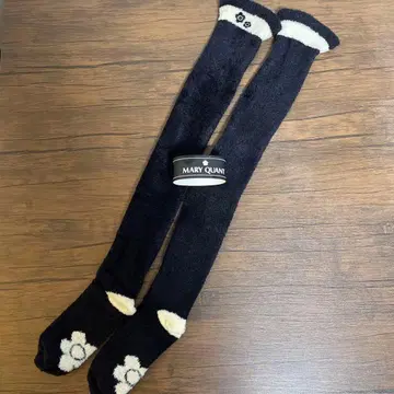 MARY QUANT 데이지 모코모코 하이삭스 (블랙) 새상품 미사용