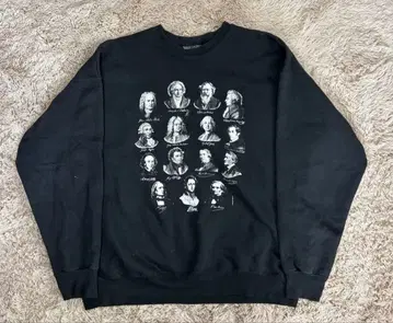 90s Hanes 맨투맨 블랙 음악가 위인 맨투맨 구제 의류