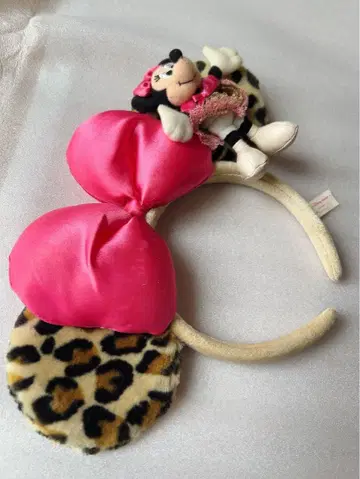 디즈니 레오파드 무늬 미니 마우스 머리띠 레오파드