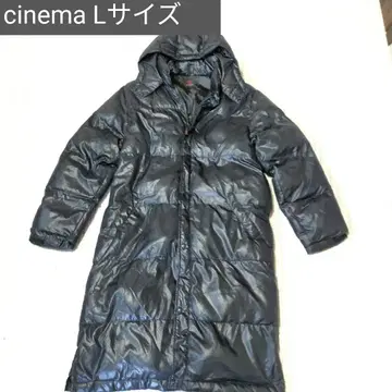 y2k cinema 후드 부착 다운 자켓 블랙 블랙 L 사이즈
