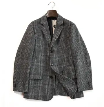 택 포함! 마가렛호웰 x Lovat 영국 트위드 글렌체크 자켓