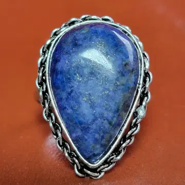 빈티지 실버 반지 라피스 라줄리 실버 925 반지 스톤