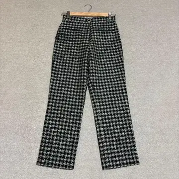ZARA 트위드 체크 무늬 슬랙스 EUR XS 사이즈