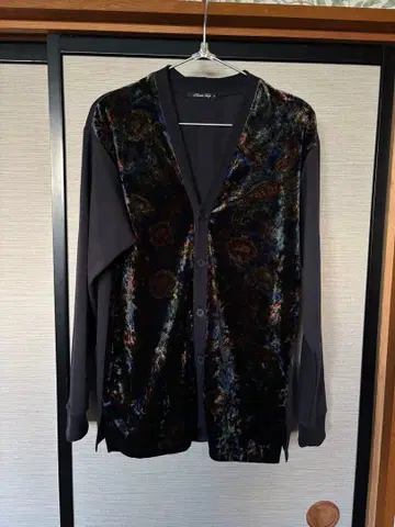 Rattle trap (mens bigi) 벨로아 가디건 페이즐리 무늬