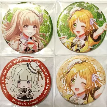 D4DJ Lyrical Lily 5th 캔뱃지 호두 미이코 글리터