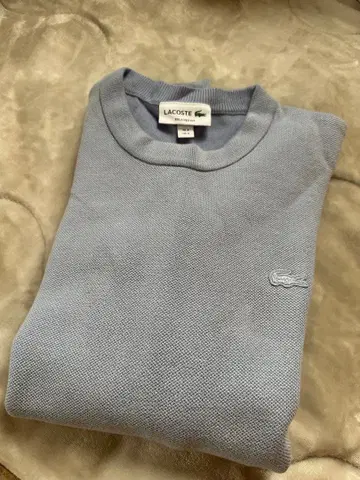 LACOSTE 라이트 블루 크루넥 스웨터 M