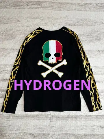 HYDROGEN 하이드로겐 이탈리아 컬러 스컬 해골 긴팔 티셔츠