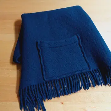 라푸안칸크리 포켓 숄 네이비 스톨 UNI