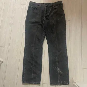 리 블랙 스트레이트 데님 [ 구제 의류 ]