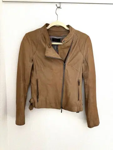 바니스뉴욕/베이지 가죽 자켓 사이즈 38