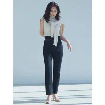 anuans 슬림 스트레이트 데님 2