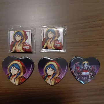 메기도 72 베리트 스퀘어 캔뱃지 하트 캔뱃지