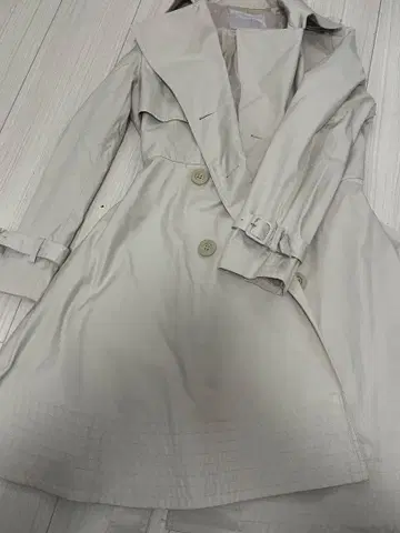 트렌치코트 라이트 베이지 투버튼