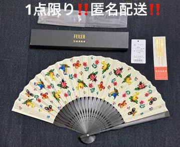 FEILER 페이러 HEIDI 하이지 미야와키 센안 부채 블랙 박스 있음