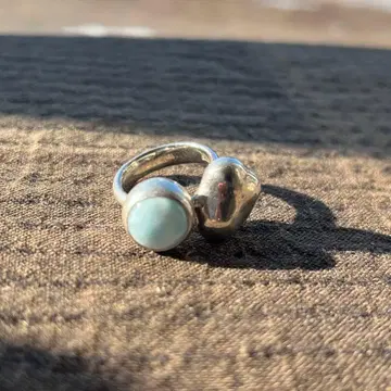 작가 작품 실버 x 라리마 반지