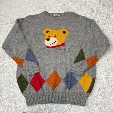 mikihouses 미키하우스 골프 곰 니트 스웨터 아가일