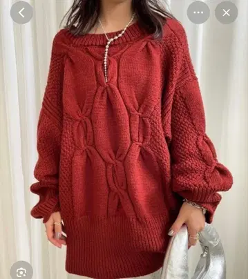 UND 2WAY CABLE BIG BIG KNIT TOP