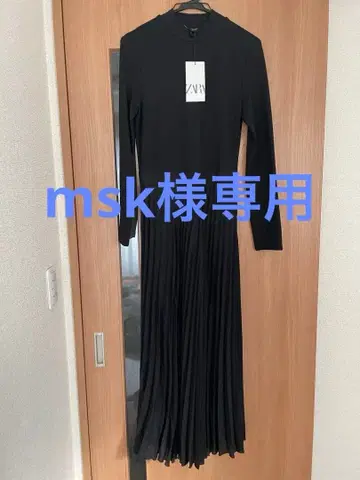 ZARA 블랙 플리츠 롱 원피스