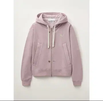 연보라색 후드 부착 후드티