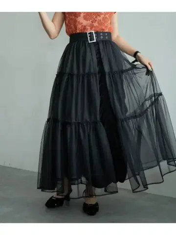 새상품 HARE 하레 튤 벨트 스커트