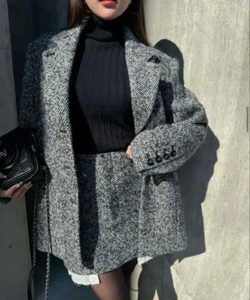 Sheller 헤링본 스커트 셰리에 헤링본 스커트