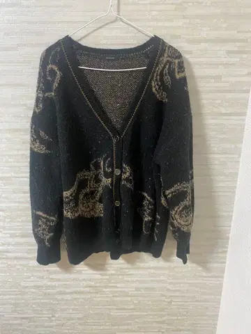 JEANASIS 라메 믹스 긴팔 가디건