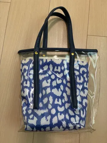 클리어 핸드백 레오파드