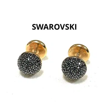 SWAROVSKI 스와로브스키 크리스탈 블랙 투웨이 귀걸이