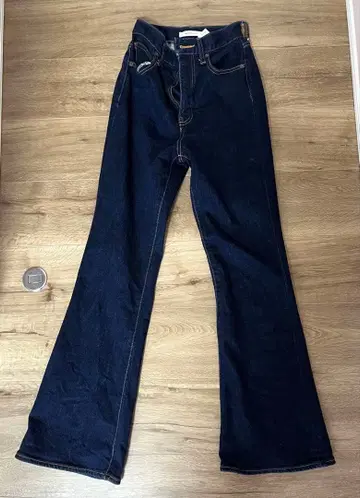 MOUSSY 마우지 하이웨스트 플레어 데님 23 다크 네이비