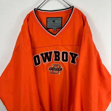 USA 구제 의류 cowboys 나일론 풀오버 나일론 자켓 자수