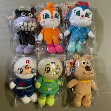 프리티콩 Splus/호빵맨 봉제 인형 6개 세트