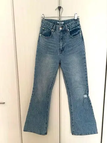 senee 하이웨스트 플레어 데님