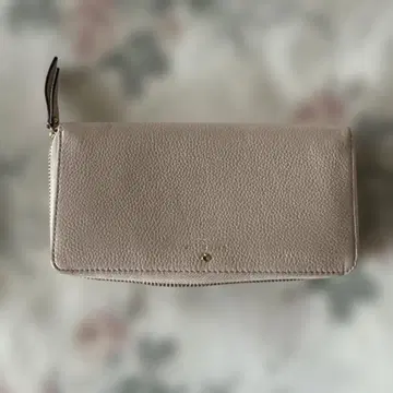 케이트 스페이드 베이지 가죽 장지갑