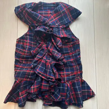 랄프 로렌 프릴 블라우스 뷔스티에