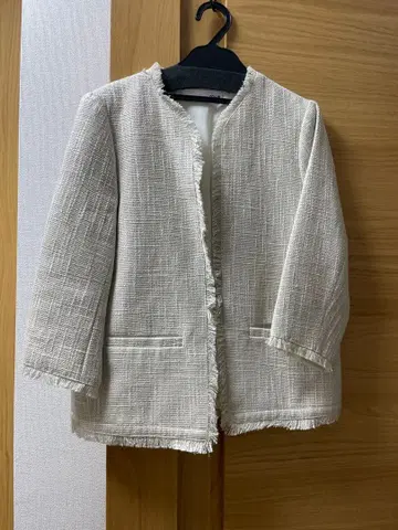 포멀 노카라 트위드 자켓