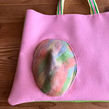 개성 넘치는! 재미있는 컬러풀 3D 얼굴 토트백 핸드메이드 리메이크 펠트