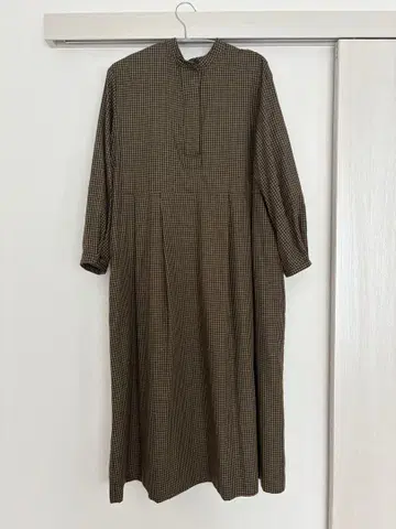 URBAN RESEARCH DOORS 체크 무늬 긴팔 원피스