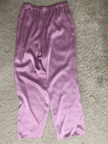 UNITED ARROWS 라이트 핑크 캐주얼 새틴 팬츠 38