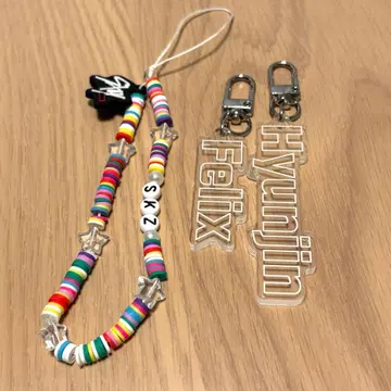 스키즈 네임 키링 현진 필릭스 FC 갱신 특전